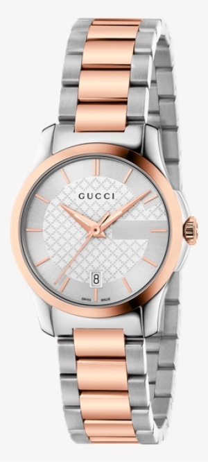 Gucci G-timeless, 27mm - Gucci G Timeless Silver Dial Two Tone Women's Watch