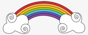 Drawn Rainbow Cloud Png - Rainbow Clip Art