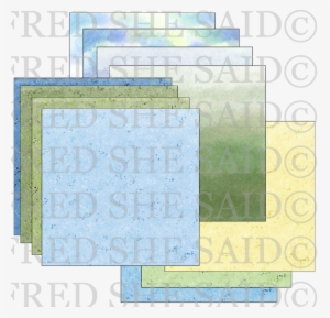 Digital Paper Blue & Green Watercolor Papers [digi4002fs] - Grass