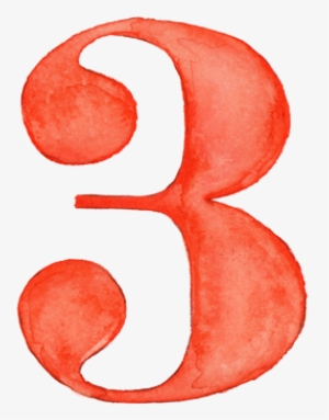 Watercolor Clipart Number - Water Color Numbers