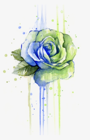 Bleed Area May Not Be Visible - Seattle 12th Man Seahawks Watercolor Rose