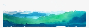 Water Resources Green Wallpaper - Watercolor Mountain Png