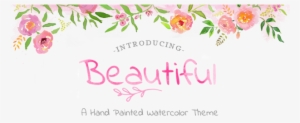 Beautiful Logo - Flower Top Border Background