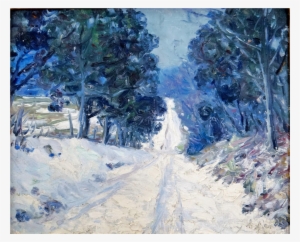 Impressionist Painting By Henry Asbury Rand, Snow Covered - Painting