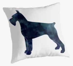 Giant Schnauzer Black Watercolor Silhouette By Tripoddogdesign