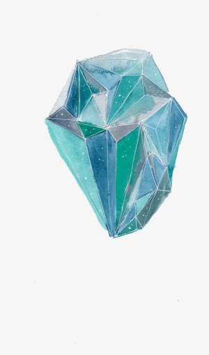 Watercolor Painting Drawing Crystal Illustration - Transparent Png Watercolor Gems