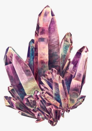 Watercolor Painting Crystal Mineral - Mineral Art