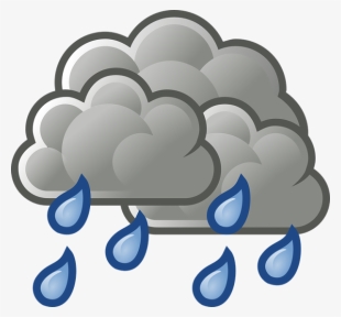 8/2 Tennis Lessons Cancelled - Rain Cloud Transparent Background