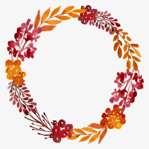 Flower Painting Garland Border Transprent Png Free - Floral Circle Border Png