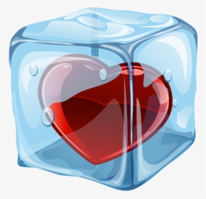 Heart In Ice Cube Png Clipart - Ice Heart Psd