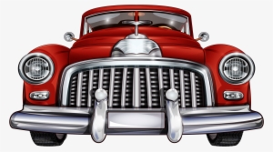 28 Collection Of Red Classic Car Clipart - Vintage Car Front View