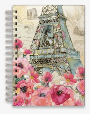 Paris Sparkle Spiral Journal - Paris