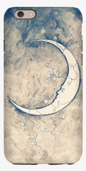 Custom Iphone Case Watercolor Moon Moon Art Black And - Mobile Phone