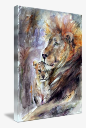 #watercolor #painting #cecil The #lion And Patriarch" - Lion Art