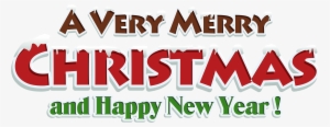 Merry Christmas And Happy New Year Text With Vector - Happy Christmas Text Png