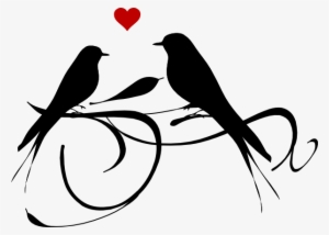 Vector Clipart Love - Birds On A Branch Drawing
