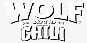 Wolf Brand Chili Logo Black And White - Calligraphy