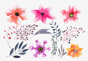 Watercolor Flowers Png Hd Photo Png Mart - Watercolor Painting