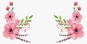 Svg Black And White Design Painting Pink Flower Title - Flores Rosas Acuarela Png