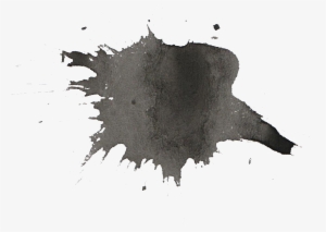 Black Watercolor Png - Water Color Black Png