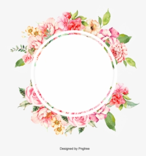 Watercolor Flower Frame Png