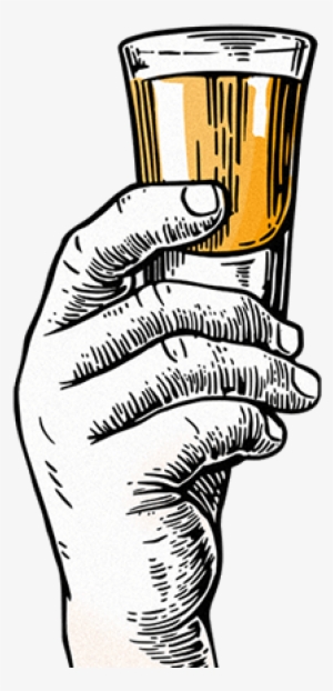 Transparent Beer Hand Holding - Alcohol Shot Clip Art