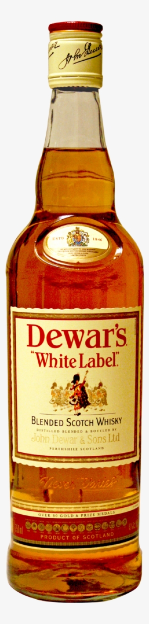 Whiskey Bottle Png Transparent Image - Dewar's Scotch White Label Liter