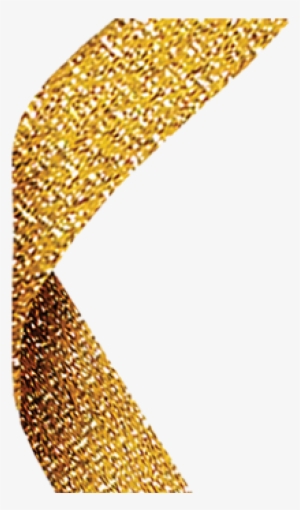 Gold Glitter Woven Ribbons - Transparent Glitter Png Gold