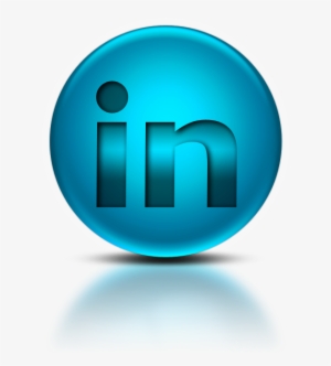 098454 Blue Metallic Orb Icon Social Media Logos Linkedin - Letter E Icon Png