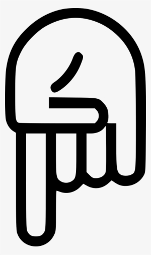 Finger Pointing Down Fingers - Sign Pointing Down Png