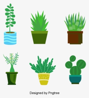 Cartoon Hand-painted Simple Flower Pot Flower Design, - Design