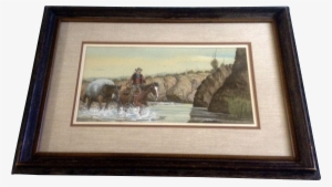 Austin Deuel, Watercolor Painting, Cowboy And His Pack - Painting