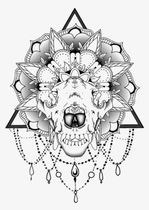 Image Wolf Skull By - Skull Mandala