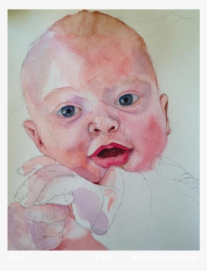 Arlo Watercolor On Paper - Watercolor Painting