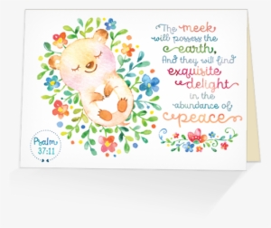 An Adorable Watercolor Bear Laying A Patch Of Flowers - Thewatsonshop Sleeping Bear Throw Pillow