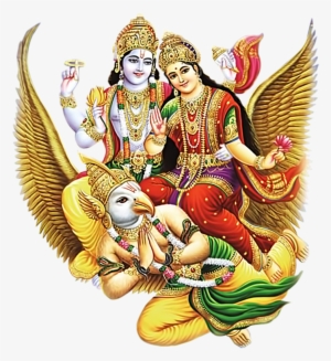 Hindu God Vishnu Bhagwan Png Images Free Downloads - Laxmi Narayan On Garuda