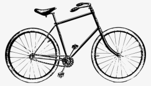 Vintage Bicycle Clip Art - Black And White Bike