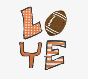 Fringed Love Football - Blue