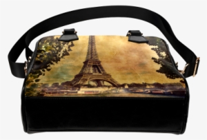 Interestprint Paris Eiffel Tower Women Leather Shoulder - Handbag