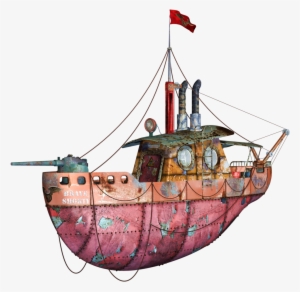 Flying Tug Boat Png Stock By Roys - Steampunk Boat