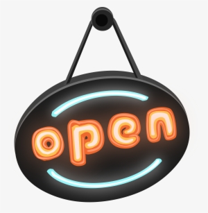 This Free Icons Png Design Of Neon 'open' Sign From