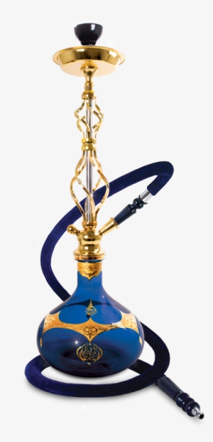 Wraps Around This Vase Enhancing Its Azure Blue Tint, - Hookah