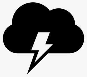 Cloud With Electrical Lightning Bolt Weather Storm - Cloud With Lightning Bolt