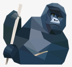 Monkey, Low Poly, Gorilla, Background - Abstract Gorilla Leather Sling Bag & Women's Handbag