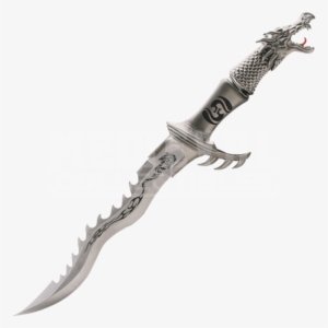 Mc Fm 421s - Silver Flaming Dragon Knife By Tom Anderson