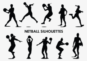 Netball Player Silhouettes Vector - Netball Silhouette