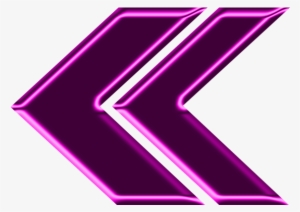 Double Arrow Magenta Neon Left - Seta Neon Png