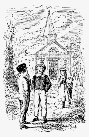 Church, Outline, People, Boy, Man, Automatic, Talking - Tom Sawyer Religion