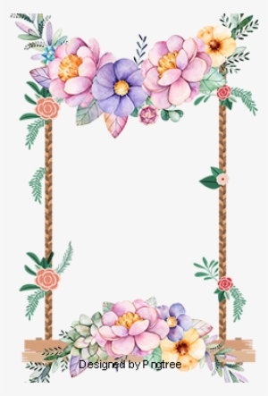 Hand-painted Flower Theme Signboard Image Download,