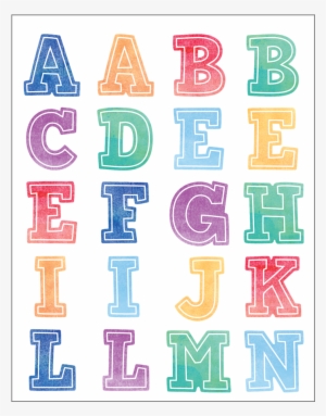 Tcr8196 Watercolor Alphabet Stickers Image - Teacher Created Resources Watercolor Alphabet Stickers